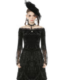 Dark In Love Dark Courtesan Gothic Lolita Off Shoulder Velvet Top
