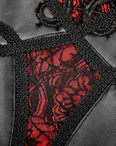 Punk Rave Ariadne Leggings - Black & Red