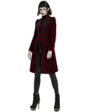 Punk Rave Womens Vespertine Mid-Length Coat - Red