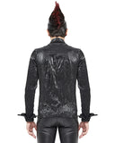 Devil Fashion Data Corruption Mens Cyberpunk Pleated Shirt