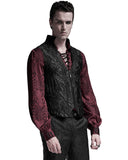 Punk Rave Alasandyre Mens Gothic Pleated Waistcoat Vest