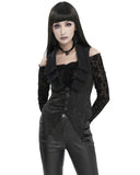 Devil Fashion Womens Gothic Aristocrat Jacquard Waistcoat Vest