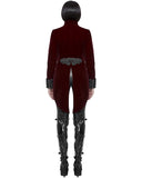Devil Fashion Tresillian Womens Gothic Tailcoat - Red & Black