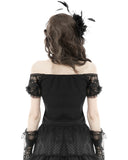 Dark In Love Gothic Lace Sleeve Off Shoulder Top