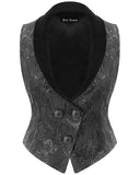 Devil Fashion Hystronica Womens Gothic Waistcoat Vest