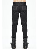 Devil Fashion TimeSlave Mens Dystopian Punk Lacing Jeans