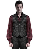 Punk Rave Alasandyre Mens Gothic Pleated Waistcoat Vest