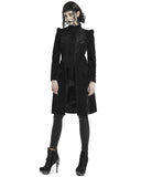 Punk Rave Womens Vespertine Mid-Length Coat - Black