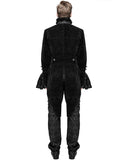 Devil Fashion Athanasius Mens Gothic Tailcoat Jacket - Black Damask