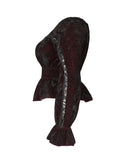 Punk Rave Plus Size Incarnadine Gothic Blouse Top - Red