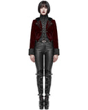 Devil Fashion Tresillian Womens Gothic Tailcoat - Red & Black