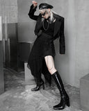 Punk Rave Daily Life ElectroBionic Layered Split Leg Skirt