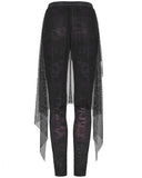 Punk Rave Eternal Flame Womens Apocalyptic Gothic Half-Skirt Leggings - Black & Red