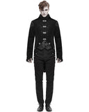 Devil Fashion Coleridge Mens Gothic Regency Tailcoat - Black Velvet