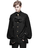 Devil Fashion Ellisandor Mens Gothic Poet Shirt - Black