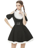 Dark In Love Lost Harlequin Gothic Lolita Dress - Black & White
