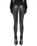 Punk Rave Embers Fire Gothic Leggings - Black & Red