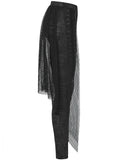 Punk Rave Eternal Flame Womens Apocalyptic Gothic Half-Skirt Leggings - Black