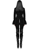 Devil Fashion Athanasius Womens Gothic Tailcoat Jacket - Black Damask