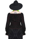 Punk Rave Plus Size Incarnadine Gothic Blouse Top - Red