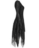 Punk Rave Snakescale Womens Dark Apocalyptic Layered Mesh Dress