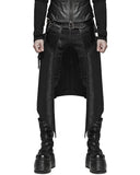 Punk Rave Hazardine Mens Dieselpunk Half Skirt Kilt