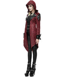 Devil Fashion Womens Gothic Hooded Jacket Coat Red Dieselpunk Assassins Creed