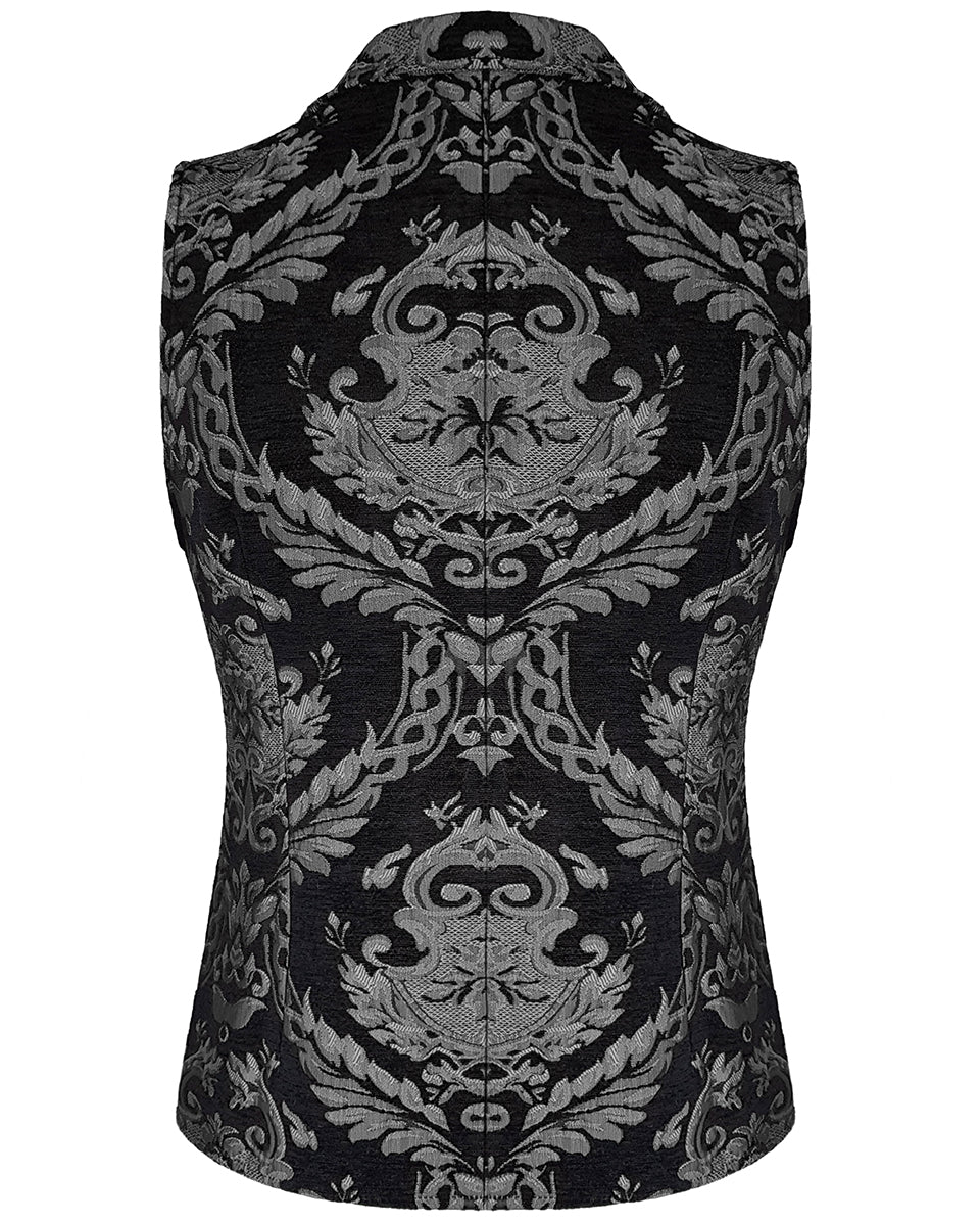 Black and clearance silver waistcoat