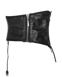 Punk Rave Daily Life PU Coated Utilitarian Cyberpunk Heated Waist Cincher