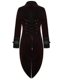 Punk Rave Balthazar Mens Tailcoat - Red