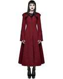 Devil Fashion Whispering Forest Womens Gothic Coat - Red & Black