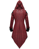Devil Fashion Womens Gothic Hooded Jacket Coat Red Dieselpunk Assassins Creed