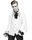 Devil Fashion Calpernicus Mens Gothic Shirt & Cravat - White