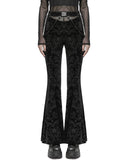 Punk Rave Daily Life Casual Baroque Gothic Velvet Flared Pants