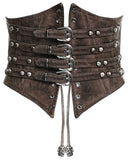 Punk Rave Valkyrie Cincher Corset - Brown