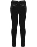 Punk Rave Lisanthium Mens Gothic Regency Dress Pants - Black Velvet