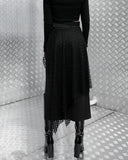 Punk Rave Daily Life ElectroBionic Layered Split Leg Skirt
