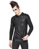 Devil Fashion Anatomic Regeneration Mens Apocalyptic Punk Asymmetric Hooded Top