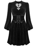 Dark In Love Dionyza Gothic Velvet Cincher Corset Dress