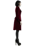 Punk Rave Womens Vespertine Mid-Length Coat - Red