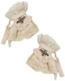 Dark In Love Wildwinde Steampunk Cuff Gloves - Vintage Off White