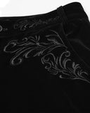 Punk Rave Lisanthium Mens Gothic Regency Dress Pants - Black Velvet