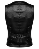 Devil Fashion Draeden Mens Steampunk Waistcoat Vest - Black Damask