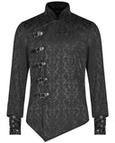 Punk Rave Archeleus Mens Gothic Shirt - Black Brocade