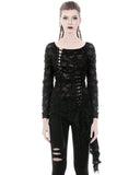 Dark In Love Shredded Skull Dieselpunk Tunic Top
