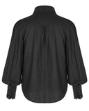 Punk Rave Mens Gothic Regency Shirt Top Black Jabot Cravat Tie Steampunk Vampire