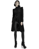 Punk Rave Womens Vespertine Mid-Length Coat - Black