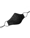 Punk Rave Mens Womens Gothic Lace Applique Face Cover Mask Black Steampunk