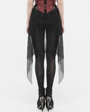 Punk Rave Eternal Flame Womens Apocalyptic Gothic Half-Skirt Leggings - Black & Red