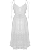 Dark In Love Gypsophilia White Gothic Lace Evening Dress